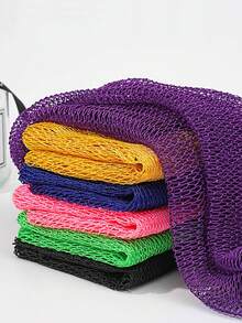 一套去角质浴巾，双面设计，可选择轻柔或粗磨去角质，有效去除死皮，优质网状材质，便捷系带设计，包含浴球和浴巾，令肌肤光滑，适合日常使用。 - 彩色 - 查看 10