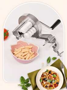 Manual Pasta Maker, Hand Crank Pasta Machine, Aluminum Alloy Household Pasta Extruder, Suitable For Kitchen, Spaghetti, Fettuccine, Gnocchi, Risotto - Multicolor - View 10