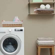 Bộ 2 giỏ đan thủ công kiểu mộc mạc có lớp lót và tay cầm - Hộp đựng đồ trang trí để bàn, đựng quần áo, khăn tắm và các vật dụng khác - Giỏ mây tre đan cho phòng tắm, phòng ngủ và phòng khách, dùng để đựng đồ, đựng đồ trang điểm, giỏ đựng đồ, sắp xếp và lưu trữ, giỏ, hộp đựng đồ dùng trong phòng, hộp đựng đồ, thùng, hộp quà tặng, giỏ đựng quà, tủ treo tường, trang trí nhà cửa màu hồng, phụ kiện nhà bếp, giỏ chậu cây bằng dây thừng kiểu Bohemian. - Lạc đà - Xem 9