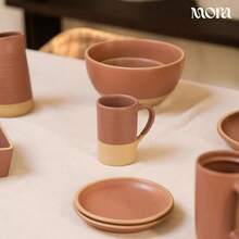 Mora Ceramics Tea Cup With Loose Leaf Infuser, Spoon And Lid, 12 Oz, Microwave And Dishwasher  Coffee Mug - Rustic Matte Ceramic Glaze, Modern Herbal Tea Strainer - Great Gift For Women, Flint - Đất nung - Xem 6