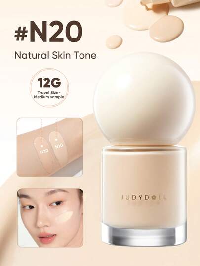 JUDYDOLL 4种颜色可选，专为油性肌肤设计的粉底液，持久不脱妆，遮瑕控油。旅行装，派对必备，送给朋友和女友的特别礼物。婚礼必备，婚礼宾客，单身派对，打造优雅、自然、甜美、迷人、约会之夜妆容。