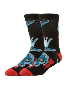 1 đôi tất thể thao phong cách đường phố dành cho bóng rổ và trượt ván, thiết kế độc đáo dành cho cả nam và nữ. - Nhiều màu - Xem 2