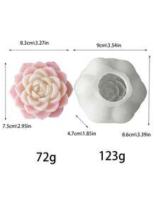 3D多肉植物硅胶蜡烛模具 - DIY蜡烛和肥皂模具，浪漫情人节和母亲节礼物，家居装饰和派对装饰 - 多肉矽膠模具 - 查看 13