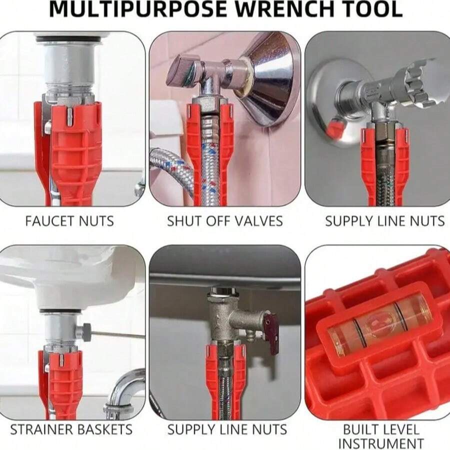 OBOVAY 14-In-1 Faucet & Sink Wrench | Ultimate Multipurpose Plumbing Tool | Professional Installation, Suitable For Tight Spaces, Kitchen And Bathroom Repair - 14-in-1 - View 1