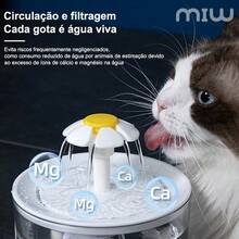 1 Piece Cute Floral Cat Water Fountain - Flower Model With Circulating Water, Water Pump, Random Color - 1,5 lít - Xem 8