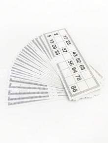 1件/2件套 宾果游戏互动派对游戏 双面数字卡片、国际象棋、家庭聚会、轻便适合男孩、女孩和成人、拉斯维加斯风格互动派对宾果卡片、筹码、1-90号数字宾果棋子套装、BLOTO宾果国际象棋 - 彩色 - 查看 5