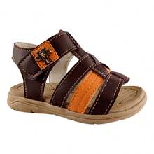 Papete Children's Comfortable Back-To-School Sandal Easy Adjustment - 咖啡棕 - 查看 11