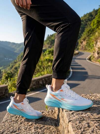 CHAODIAN Marathon Running Shoes For Teenagers, Thick Sole Shock Absorption Mesh Breathable Jogging Sneakers, Sports Casual Athletic Fitness Shoes