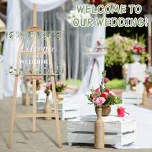 Acrylic Wedding Welcome Sign, 24 X 18 Inch Greenery Eucalyptus Design Wedding Reception Ceremony Lawn - 1 - Xem 7