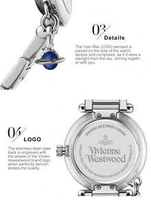 Vivienne Westwood ORB Series Women's Watch, Silver Tone Case Silver Stainless Steel Band Silver Dial - 銀色 - 查看 5