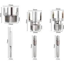 Bộ 3 dụng cụ ren trong và ngoài tích hợp, dụng cụ cắt ren ống đa chức năng, phù hợp với ống PVC/nhựa đường kính 1/2", 3/4" và 1", tương thích với bộ dụng cụ ren ống bằng máy khoan điện. - Máy mở dây tích hợp - Xem 10