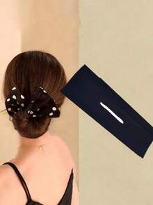 [Màu đen] [Kiểu ngẫu nhiên] [Dụng cụ tạo búi tóc nhanh] Dụng cụ tạo búi tóc thanh lịch, phụ kiện tóc nơ, vật dụng cần thiết cho kỳ nghỉ hè, trang điểm, trang trí nhà cửa, mùa hè - Nhiều màu - Xem 6