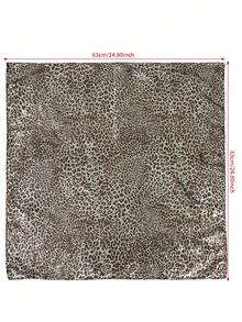 1 st. leopardmönstrad och metallisk hårhalsduk, retro tofshuvudbonad för strand, fest och vardag - Multifärgad - Visa 11