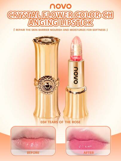 NOVO Color Changing Lipstick, Moisturizing & Long-Lasting, Suitable For Daily Makeup, Students, Commuting, No-Makeup Look, Dates, Spring/Summer