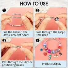 Bộ 5/10 chiếc/gói phụ kiện làm vòng tay bằng thép không gỉ, bền, hiện đại. - vòng đeo tay - Xem 7