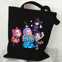 K-POP Witch Hunting Girl Group Korean Style Printed Canvas Tote Bag, 35*40cm, Handbag, Large Capacity - Multicolor - View 7