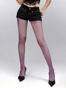 1 đôi quần tất nữ mùa xuân hè, chất liệu nylon co giãn cao, cạp cao giúp thon gọn, kiểu dáng đường phố Y2K gợi cảm, thích hợp mặc hàng ngày và dự tiệc. - Nhiều màu - Xem 7
