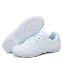 Women's Professional Cheerleading Dance Shoes, PU Leather Non-Slip Sports Running Shoes - White - View 6