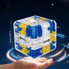 Cubo de laberinto 3D desafiante, un juguete educativo para el entrenamiento cerebral para adultos, adecuado para entretenimiento en el hogar y juegos de fiesta, y un regalo ideal para cumpleaños y Navidad - azul - Ver 10