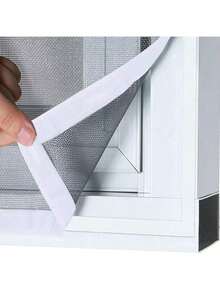 1 tấm lưới chống côn trùng tự dính cho cửa sổ, lưới chống côn trùng vô hình dùng trong nhà vào mùa hè, dễ dàng lắp đặt. - Lưới màu xám với viền trắng - Xem 5