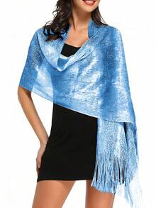 1pc Shiny Metal Shawl, Round Buckle Tassel Scarf, Suitable For Evening Gala, Party, Wedding And Other Occasions - 01-gold - View 9
