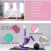 Resistance Bands, Workout Set, 3 Resistance Levels, Fabric Elastic Bands For Legs And Glutes, Yoga, Pilates, Training Exercise Bands - Multicolor - View 7