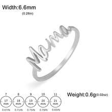 1pc Minimalist Stainless Steel English Letter "Mama" Ring, Fashionable Gift For Mother's Day And New Moms - Simple Series - View 19