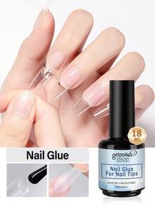 GELPOLISH 1/2/3支装 18毫升指甲胶，适用于甲片、假指甲，超强持久亮泽指甲凝胶，适用于甲片和亚克力指甲，需配合UV/LED灯使用 - 無色 - 查看 3