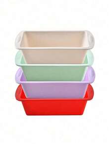 [6 piezas/4 piezas/3 piezas/1 pieza] Molde de silicona mini para tostadas, molde de pan antiadherente apto para hornear pan, pastel, hamburguesa, resistente a 4-230°C, se puede usar en horno, microondas, freidora de aire, también para refrigeración y congelación, molde de silicona para pasteles, molde de silicona para pan, molde para hornear, herramienta para hornear pan, bandeja para hornear antiadherente - Multicolor - Ver 13