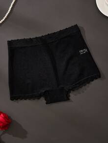 2pcs/Set Women Lace Patchwork Underwear, Simple Romantic French Style Briefs - Multicolor - View 4
