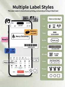 طابعة ملصقات محمولة صغيرة P15، طابعة حرارية لاصقة ذاتية، طابعة ملصقات، طابعة ملصقات بلوتوث جيب خالية من الحبر، طابعة بطاقات الاسم - متعدد الألوان - مشاهدة 3