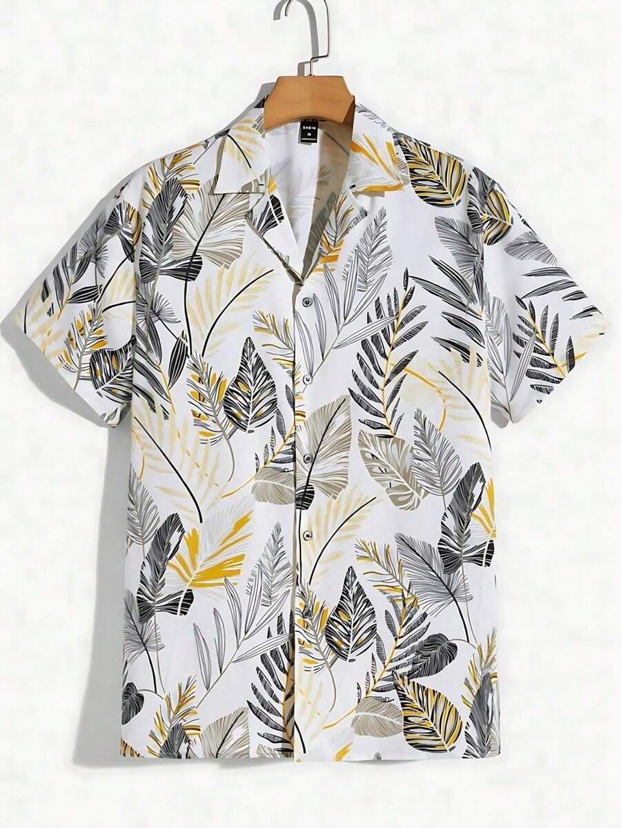 Summer Hawaiian Floral Short Sleeve Polo For Men - A508D-AL23654 - 查看 1