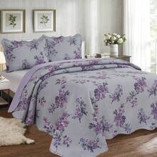 3-Piece Set: Double-Sided Queen Bedspread, Patchwork Quilt, Ultra Patch - 查看 1