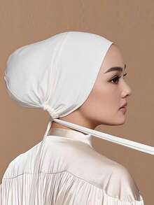 1pc Women's Solid Color Headscarf Lining, Breathable Soft Stretchy Headscarf Lining, Non-Slip Comfortable Headscarf, Chemo Sleep Cap, Lightweight Head Cover, Suitable For Daily Wear, Hair Loss, Travel, Yoga, Work, Headscarf Lining, Summer, Beach, Hat - Color - View 2