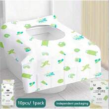 10/40/50 pièces Housses de siège de toilette jetables, convenant aux enfants et aux adultes, avec une meilleure performance imperméable, pack de voyage portable, convenant pour l'apprentissage de la propreté - Multicolore - Voir 1