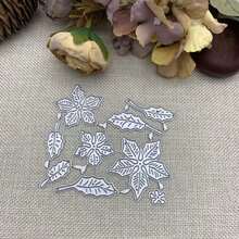 卡片制作和剪贴簿切割模具，包括心形字母组合模具、字母切割模具、模板、压花文件夹、DIY剪贴簿工艺用品 - 銀白色 - 查看 2