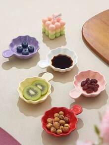 1 chiếc đĩa đựng nước chấm kiểu kem, đĩa đựng gia vị lẩu bằng gốm sứ sáng tạo dùng trong gia đình, đĩa đựng nước chấm nướng BBQ rất đẹp mắt, đĩa đựng nước tương và giấm. - Nhiều màu - Xem 5