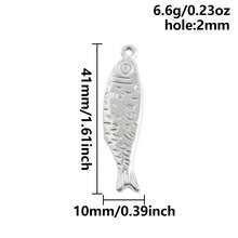 2 mặt dây chuyền hình động vật cổ điển, mặt dây chuyền hình cá giọt dầu bằng thép không gỉ 304, mặt dây chuyền kim loại quyến rũ để làm trang sức, hình xương cá, cá vàng, đuôi cá chép, phụ kiện tự làm vòng cổ, vòng tay, bông tai, chống thấm nước, chống phai màu, phù hợp cho cả nam và nữ, chủ đề biển, bãi biển, mùa hè. - Hình học - Xem 11