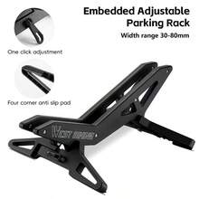 1pc Adjustable Indoor Bicycle Storage Rack, Embedded Adjustable Parking Stand Suitable For Road Bikes And Mountain Bikes, Cycling Accessory - Multicolor - View 10