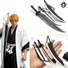 1件全新动漫死神黑崎一护斩月刀剑武器模型钥匙扣挂件生日礼物 - 彩色 - 查看 3