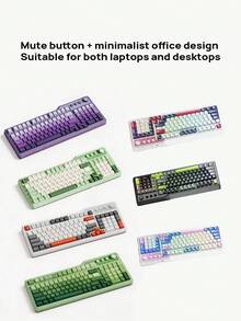 HP Keyboard And Mouse Combo / Single Keyboard, Silent Keys + Minimalist Office Use, Compatible With Laptops And Desktops, 98-Key Layout With A Forest-Themed Backlight And Low-Saturation Green Light Design. - View 1