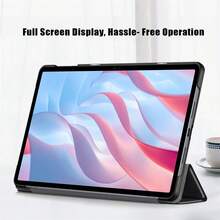 Ốp bảo vệ máy tính bảng tương thích với Honor Pad X7 X9A X8A 8 X8 X8lite Matepad T10 T10S SE11 Pro11 SE10.4 Xiaoxin Pad 11" Tab K9 One M11 M10 M9 M8 Galaxy Tab S11 A11 A9 A8 A7 S10 S9 S8 S7 S6 Air5 Air4 Pad SE 8.7 Pad 7, Ốp bảo vệ gập ba bằng da có chân đế - màu đen - Xem 9
