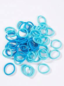 50 peças de elásticos de cabelo de nylon sem costura azul oceano em frasco de grande capacidade, azul royal e azul celeste, alta elasticidade, não danificam o cabelo, finos, elásticos macios para rabo de cavalo para mulheres, adolescentes e adultos, adequados para tranças, cabelo encaracolado ou liso, acessórios de cabelo de alta resistência para fitness, desporto, ioga, corrida, natação, elásticos antiderrapantes, presente ideal para o Dia da Mãe, aniversário, festa de praia de verão - Azul - Ver 6