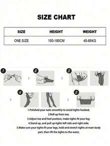 1pc Vertical Striped High Elasticity Fishnet Leggings, Sexy Tight Stockings Gothic Punk Fashion - Black 2 - View 4