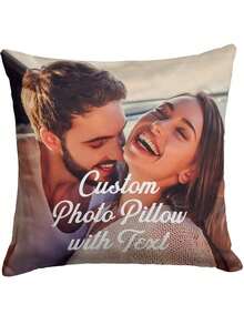 Custom Photo Throw Pillow Cover, Personalized Picture Decorative Cushion Cover For Sofa, Bed And Living Room, Washable Home Accent For Family, Couples, Friends And Pet Memories, Birthday, Anniversary, Wedding And Housewarming Gift, No Insert - Multicolor - View 1