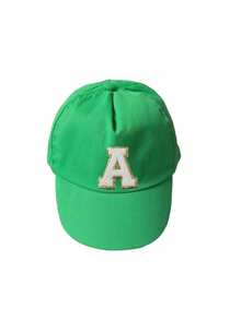 1pc Kids' 26 Letter Baseball Cap, Gold Thread Embroidered Letter Design, Unisex Baby Toddler Sun Hat, 1-3 Years - Green - View 6