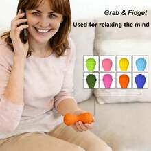 4/8 Stück strukturierte Silikon Hantel-förmige Stressabbau Spielzeuge - ideal zum ruhigen Stressabbau im Büro, Klassenzimmer, auf Reisen, auch toll als Geschenkfüller - Verschiedenfarbig - Übersicht 9