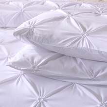 3Pcs White Diamond Lightweight Comforter Sets -AU Double Queen King Bedding Set With Two Pillowcases,Soft & Comfortable With Polyester Filling, Machine Washable, Suitable For Bedroom, Dorm And Hotel Decor, Essential Autumn/Winter Bedroom Accessory,Wedding Items,Valentines Day Home Bed Room Decor,Mothers Day Gift,All Season - trắng - Xem 7