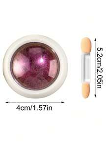 1pc Purple Chameleon Color Changing Iridescent Nail Powder, Colorful Holographic Laser Nail Glitter Powder, Jelly Effect Nail Art DIY Decoration - Purple - View 5
