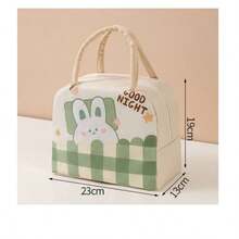 1pc Cartoon Print Insulated Lunch Bag, Reusable Thermal Lunch Box, Suitable For Students, Office Workers, Picnics, Camping, Great Gift For Family And Friends - Multicolor - View 6